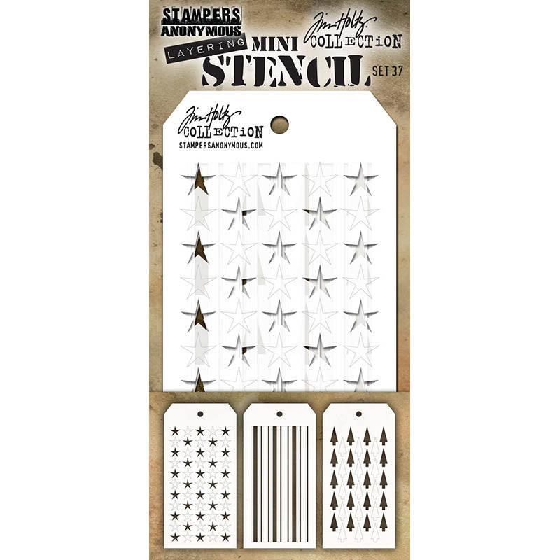 Tim Holtz Shifters MINI STENCIL SET 37 MST037
