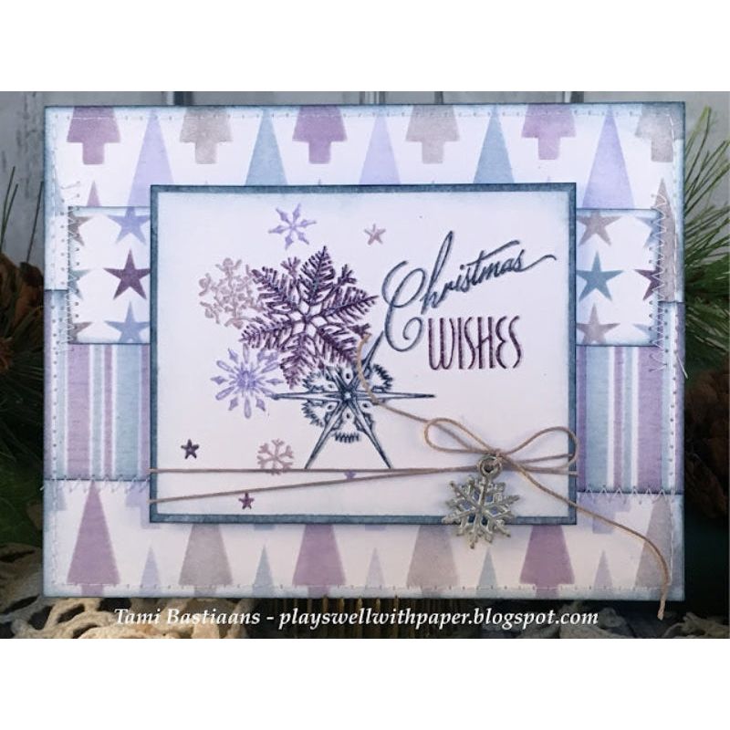 Tim Holtz Shifters MINI STENCIL SET 37 MST037 christmas wishes