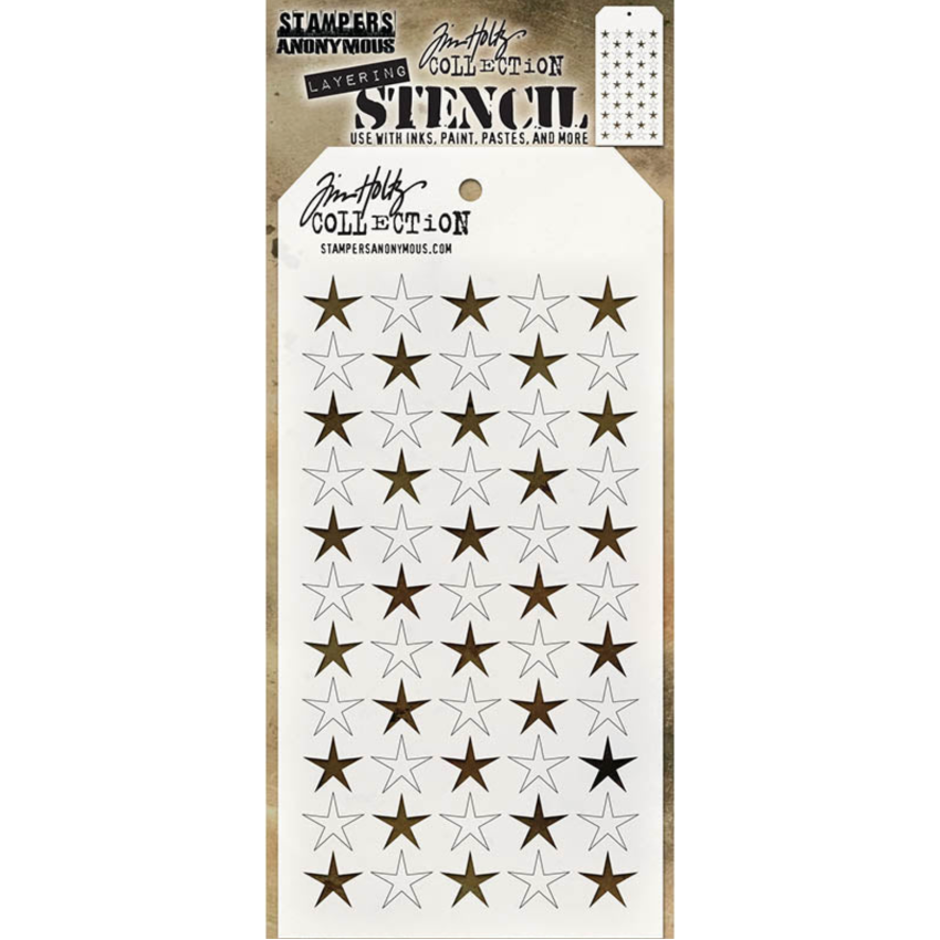 Tim Holtz Shifters MINI STENCIL SET 37 MST037 stars