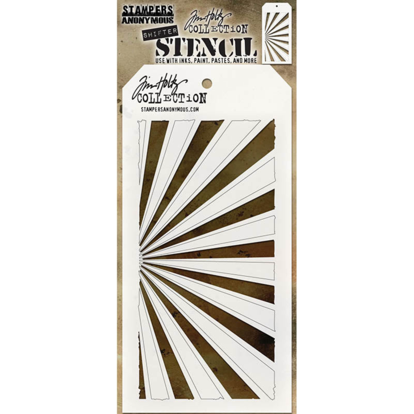 Tim Holtz Shifters MINI STENCIL SET 42 MST042 rays