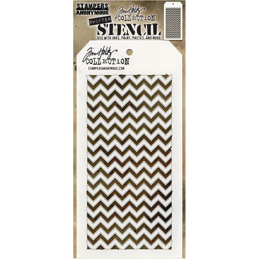 Tim Holtz Shifters MINI STENCIL SET 42 MST042 zig zag