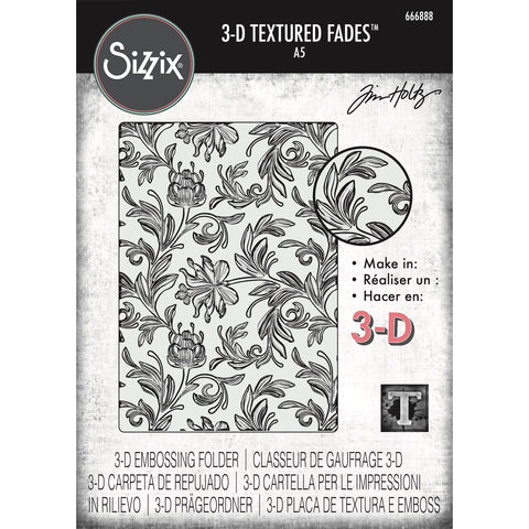 Tim Holtz Sizzix 3D Large A5 Embossing Folder Botanical 666888 