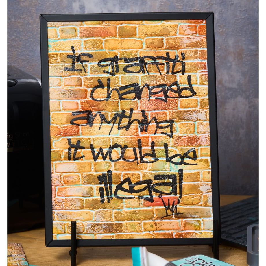 Tim Holtz Sizzix 3D Large A5 Embossing Folder Brickwork 666958