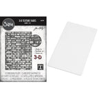Tim Holtz Sizzix 3D Large A5 Embossing Folder Brickwork and Pad Bundle
