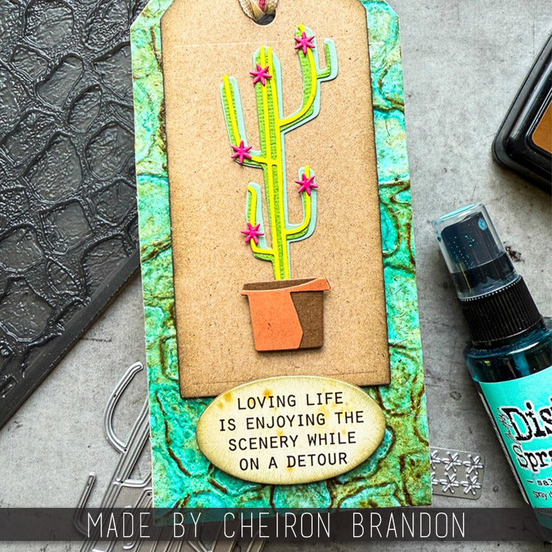 cactus folder Tim Holtz Sizzix 3D Large A5 Embossing Folder Cobblestone and Pad Bund –  Simon Says Stamp
