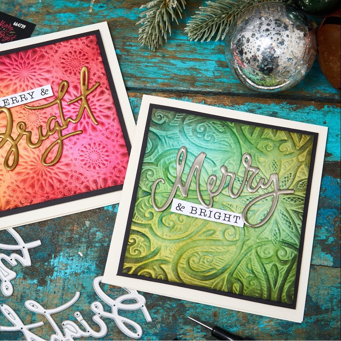Tim Holtz Sizzix 3D Large A5 Embossing Folder Engraved 666960 merry