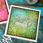 Tim Holtz Sizzix 3D Large A5 Embossing Folder Engraved and Embossing Pad Bundle merry