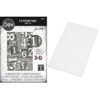 Tim Holtz Sizzix 3D Large A5 Embossing Folder Numbered and Pad Bundle