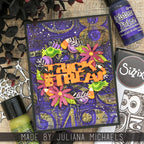 Tim Holtz Sizzix 3D Large A5 Embossing Folder Numbered and Pad Bundle trick or treat