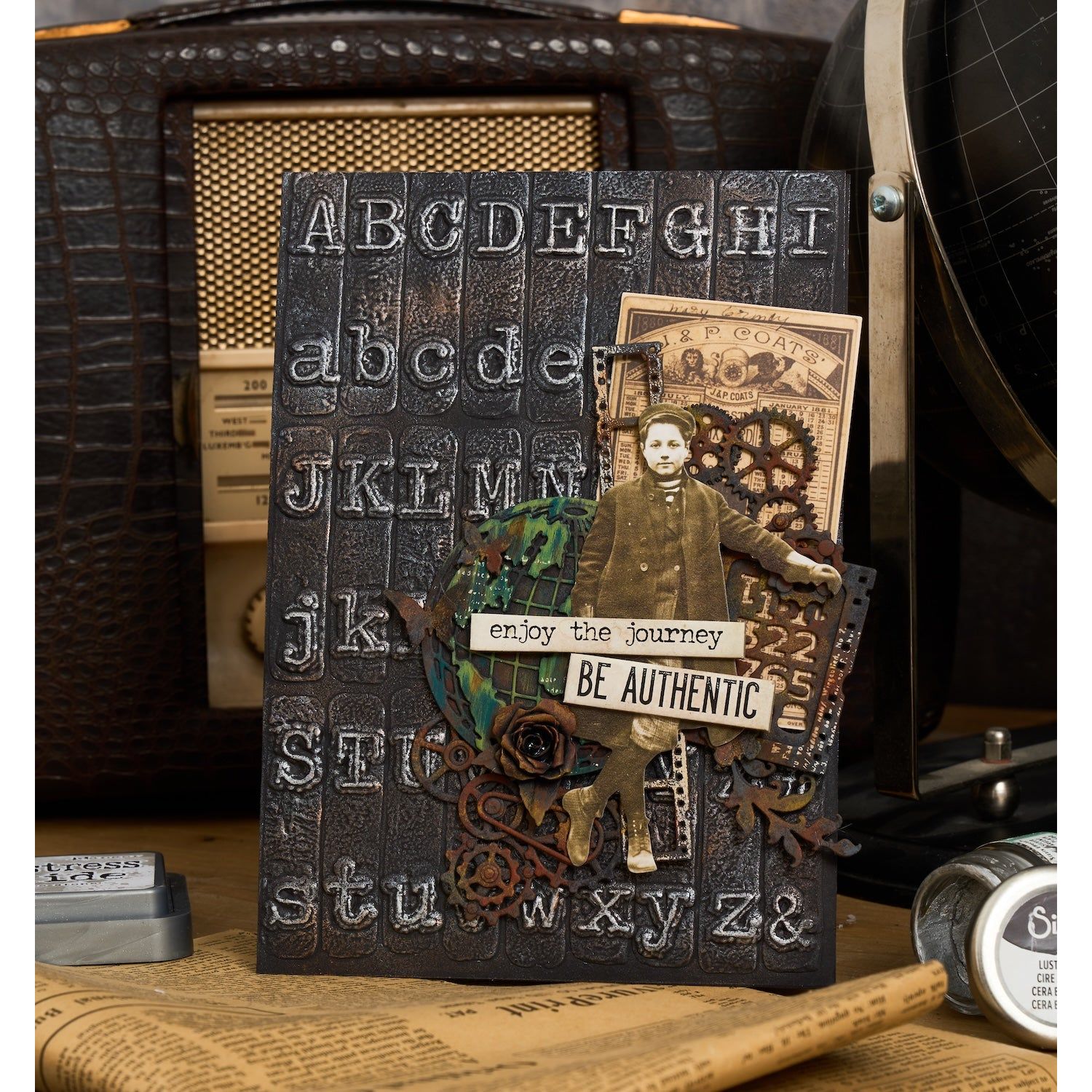 Tim Holtz Sizzix 3D Large A5 Embossing Folder Typewriter 666885