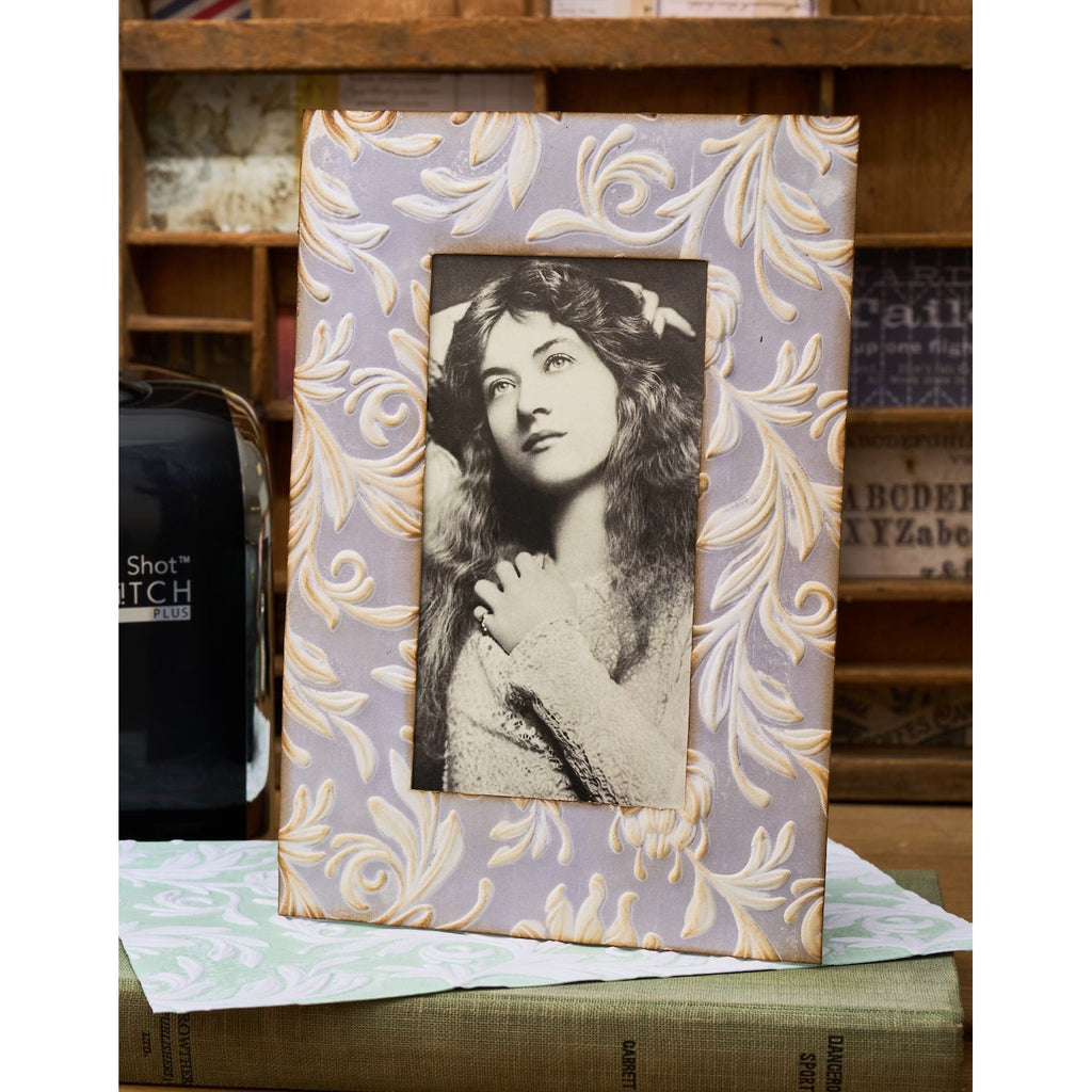 Tim Holtz Sizzix 3D Large Embossing Folder Botanical and Pad Bundle frame