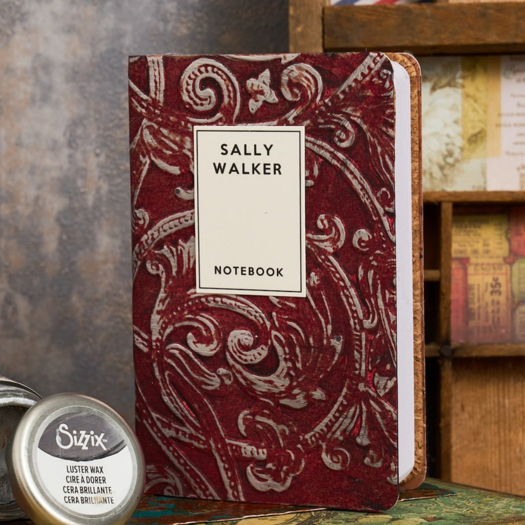 Tim Holtz Sizzix 3D Large Embossing Folder Entangled and Pad Bundle notebook