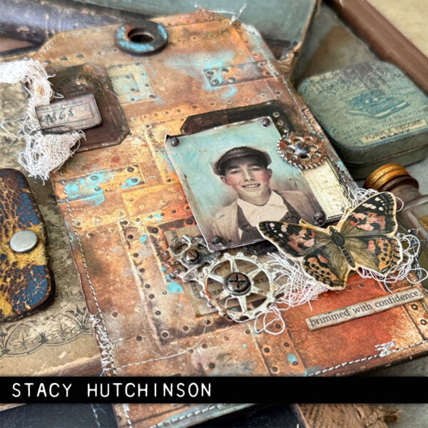 Tim Holtz Sizzix 3D Large Embossing Folder Foundry and Pad Bundle butterfly