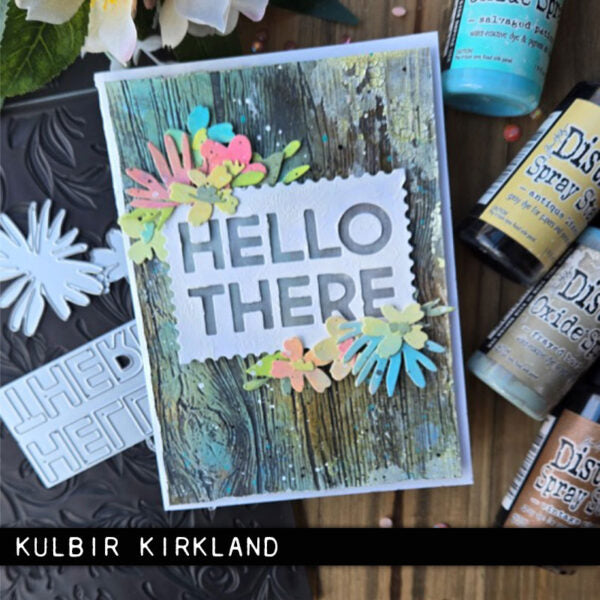 Tim Holtz Sizzix 3D Large Embossing Folder Lumber and Pad Bundle  hello there