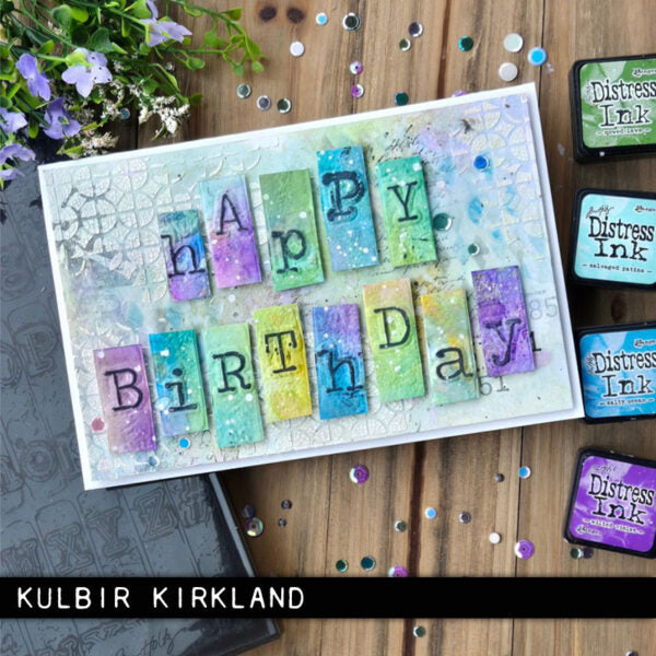 Tim Holtz Sizzix 3D Large Embossing Folder Typewriter and Pad Bundle birthday