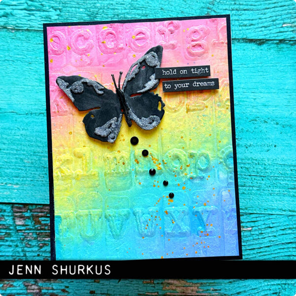 Tim Holtz Sizzix 3D Large Embossing Folder Typewriter and Pad Bundle butterfly
