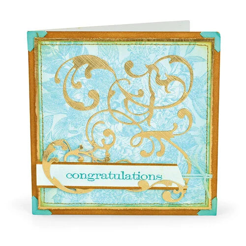 Tim Holtz Sizzix ADORNED Thinlits Dies 664176 congratulations