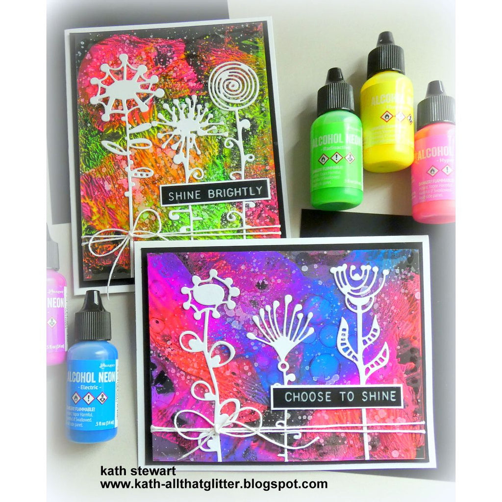 Tim Holtz Sizzix ARTSY STEMS Thinlits Dies 665846 neon | color-code:ALT01