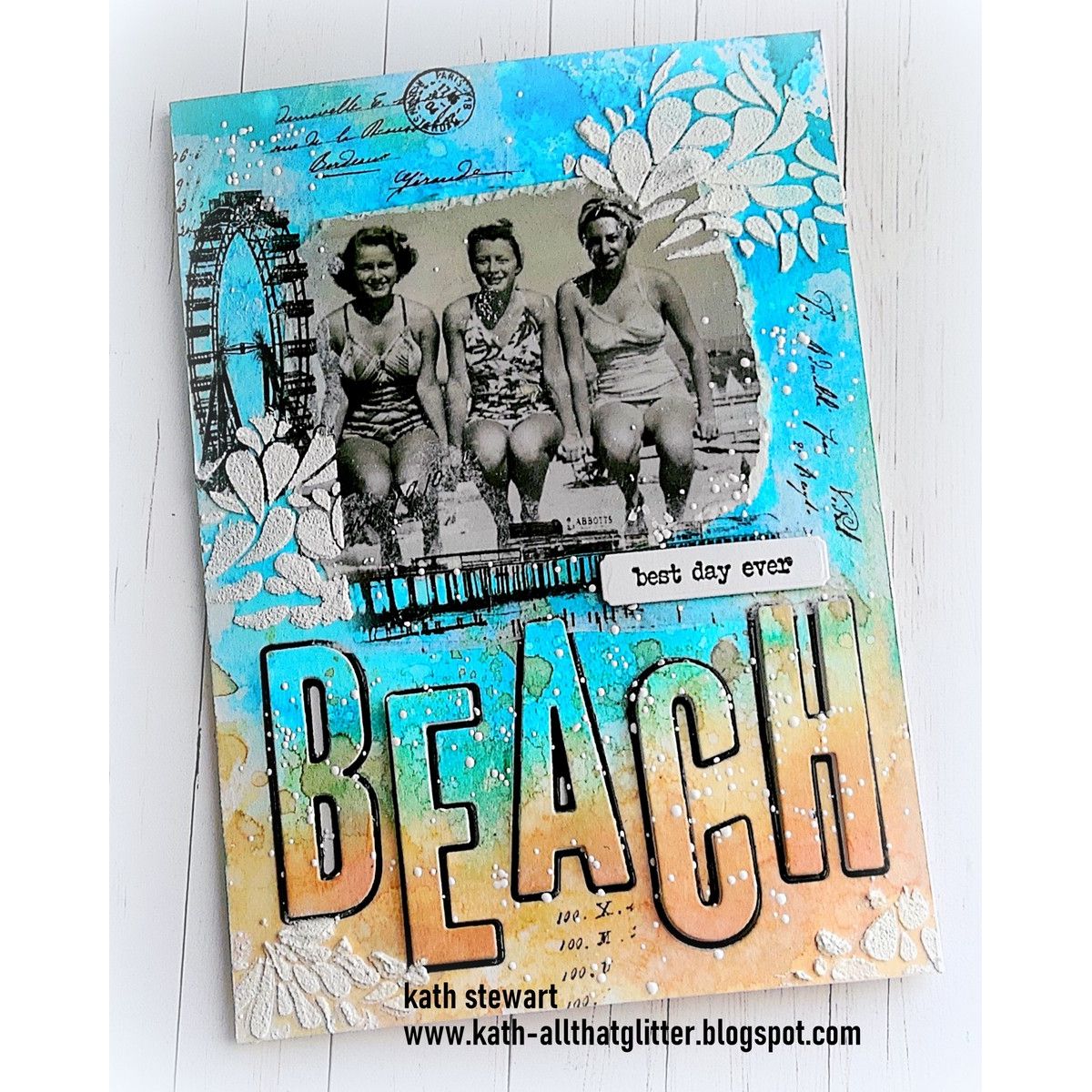 Tim Holtz Sizzix Alphanumeric Bulletin Thinlits Dies 666281 faris wheel swimsuit best day ever beach card | color-code:ALT06