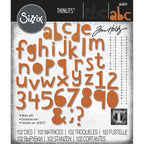 Tim Holtz Sizzix Alphanumeric Cutout Lower Thinlits Die Set 663074