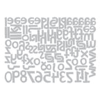Tim Holtz Sizzix Alphanumeric Cutout Lower Thinlits Die Set 663074 line art