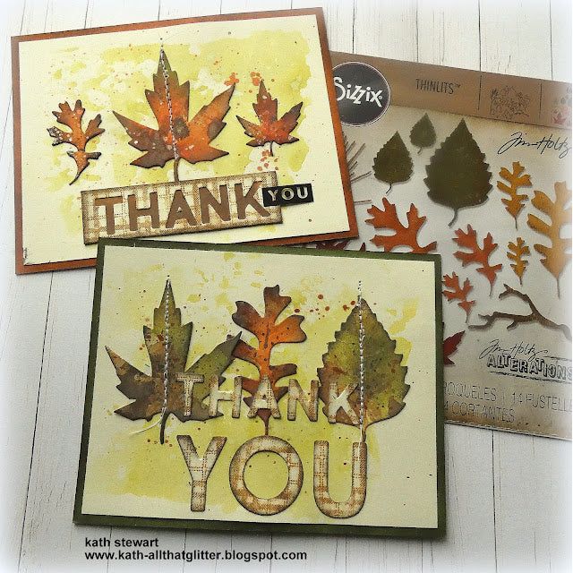 Tim Holtz Sizzix BOLD TEXT 1 Thinlits Dies 665847 leaves | color-code:ALT02