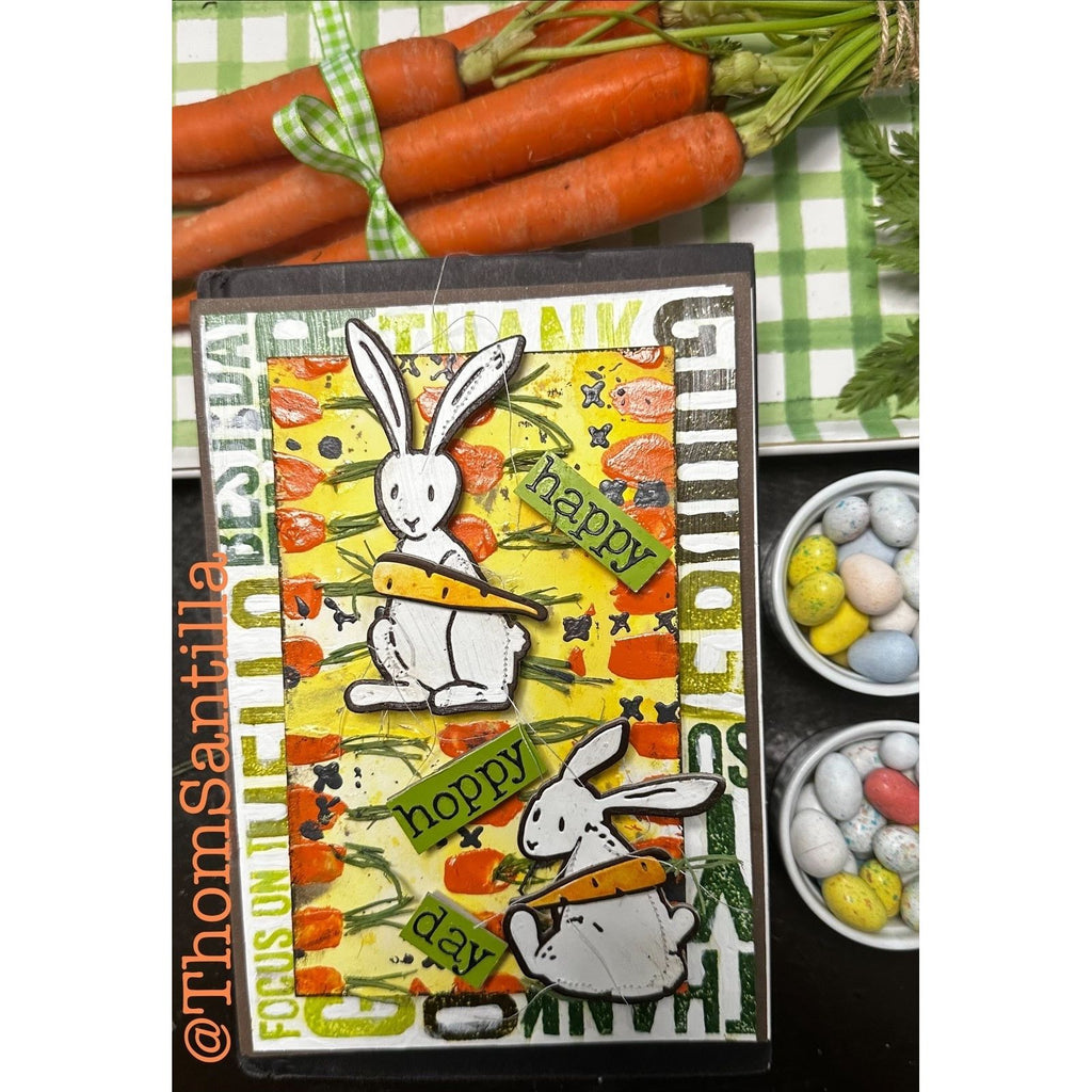 Tim Holtz Sizzix BUNNY STITCH Thinlits Dies 666293 happy hoppy