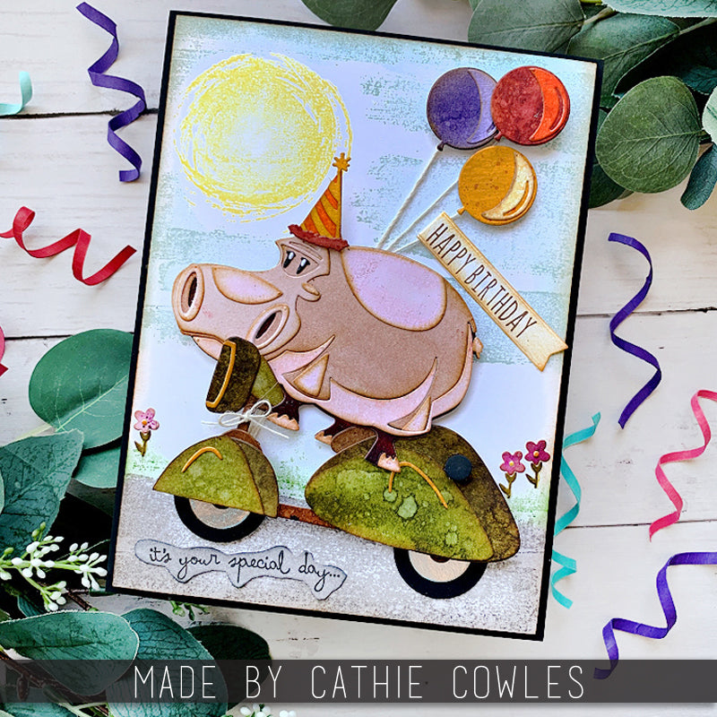 Tim Holtz Sizzix Bernice Mini Colorize Thinlits Dies 667222 birthday cathie cowles