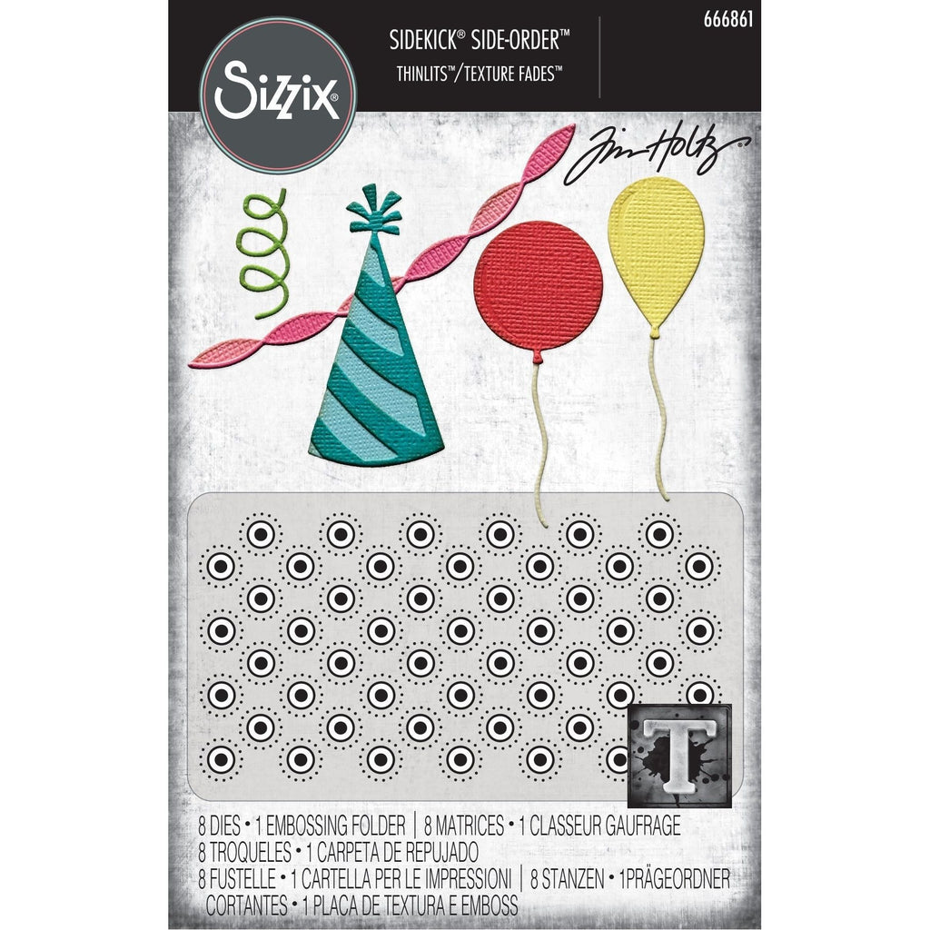 Tim Holtz Sizzix Celebrate Sidekick Dies and Texture Fade 666861