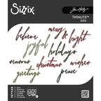 Tim Holtz Sizzix Classic Handwritten Holidays Thinlits Die 660979