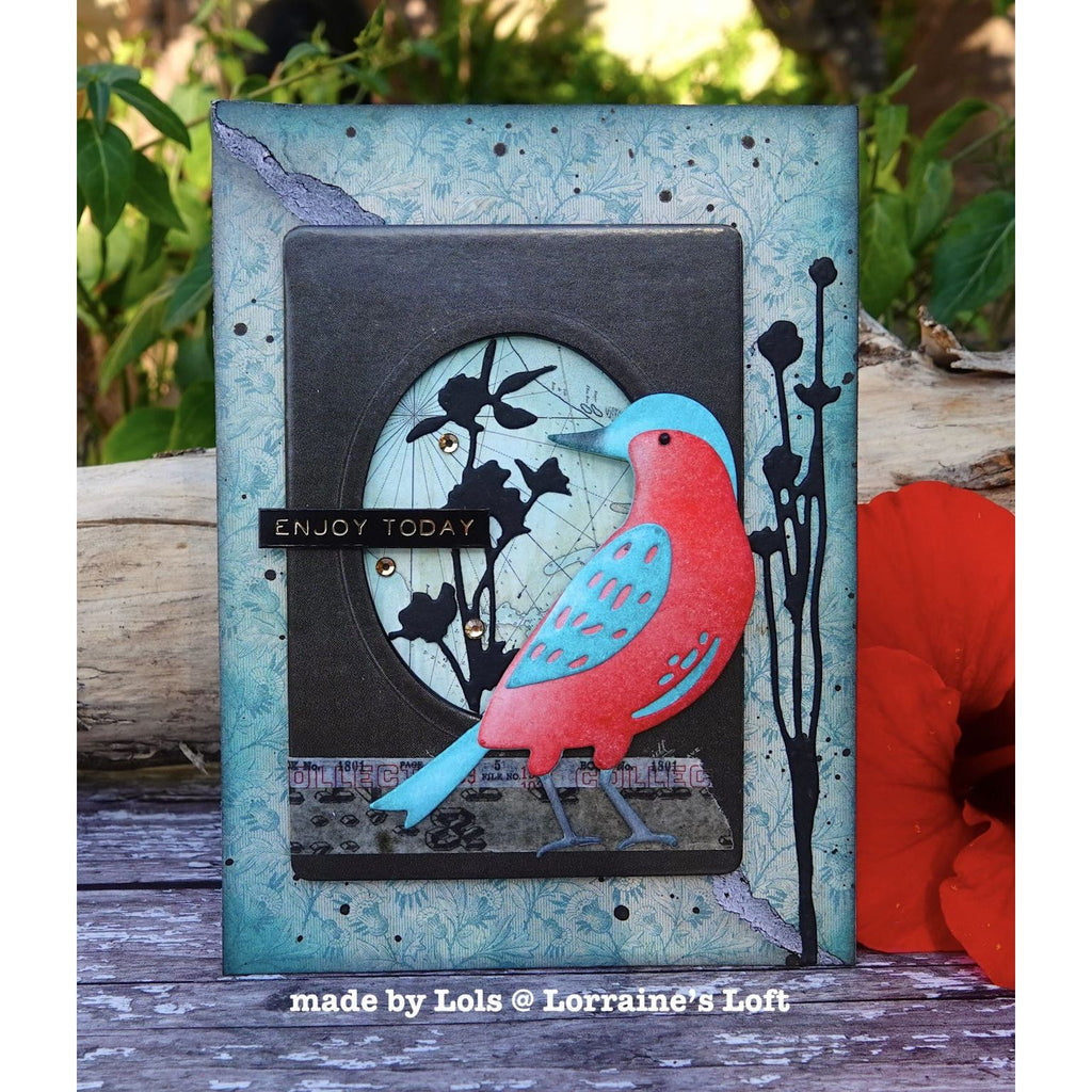 Tim Holtz Sizzix FEATHERED FRIENDS Thinlits Die 664433 enjoy today | color-code:ALT02