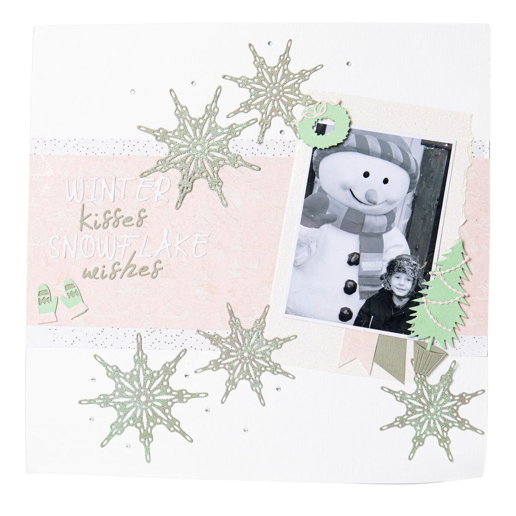 Tim Holtz Sizzix FESTIVE THINGS Thinlits Dies 664191 snowflakes