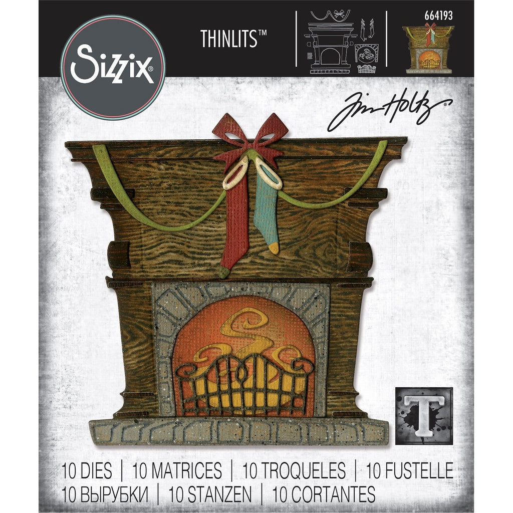 Tim Holtz Sizzix FIRESIDE Thinlits Dies 664193