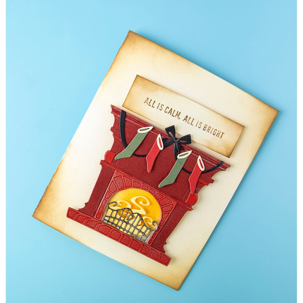 Tim Holtz Sizzix FIRESIDE Thinlits Dies 664193 christmas