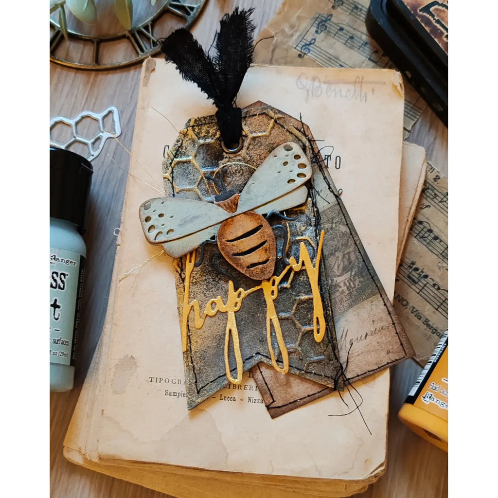 Tim Holtz Sizzix FUNKY INSECTS Thinlits Dies 665364 happy | color-code:ALT05