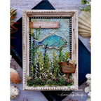 Tim Holtz Sizzix FUNKY NATURE Thinlits Dies 665215 blue fish bubles seaweed grass my happy place card emma williams | color-code:ALT01