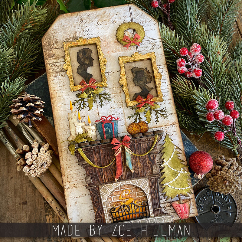 Tim Holtz Sizzix Fireside Thinlits Dies 664193 tag | color-code:ALT01