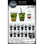 Tim Holtz Sizzix Fresh Brewed Sidekick Dies and Texture Fade 666862