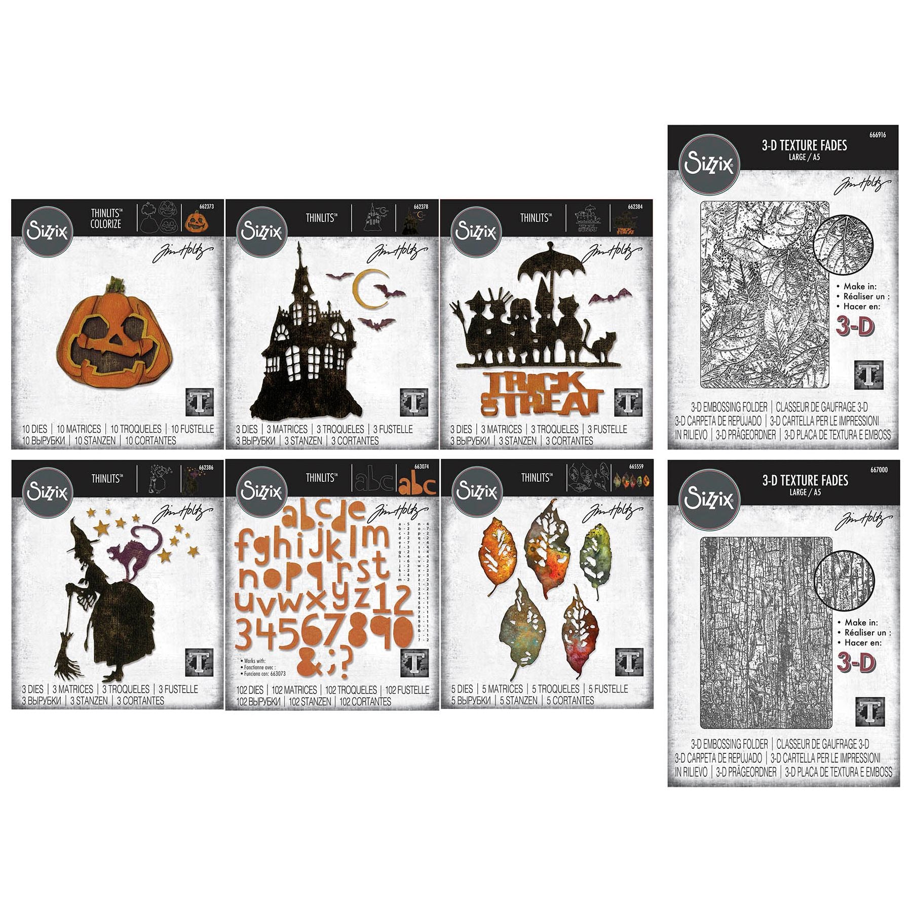 Tim Holtz Sizzix Halloween 2025 Die and Folder I Want It All Bundle