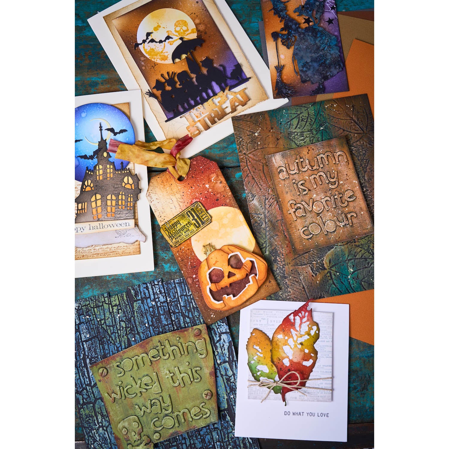 Tim Holtz Sizzix Halloween 2025 Die and Folder I Want It All Bundle samples