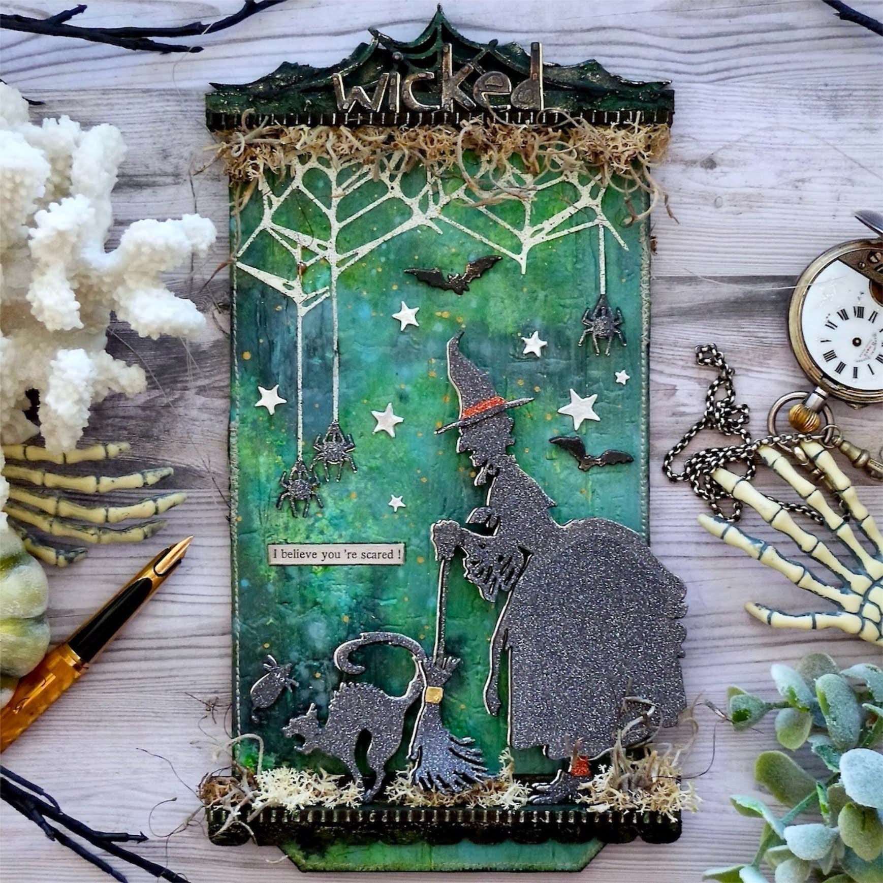 Tim Holtz Sizzix Halloween 2025 Die and Folder I Want It All Bundle witch