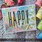 Tim Holtz Sizzix Handwritten Celebrate Thinlits Dies 660215 birthday kulbir kirkland