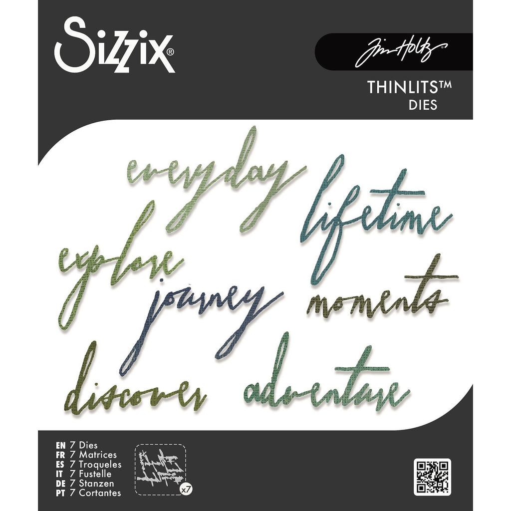 Tim Holtz Sizzix Handwritten Journey Thinlits Dies 660217