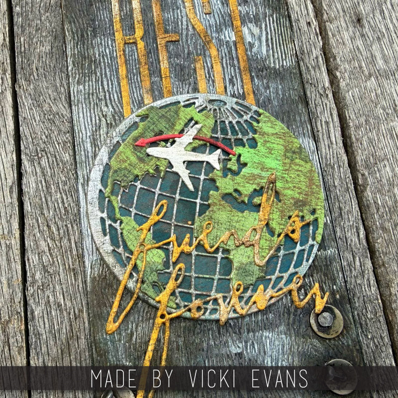 Tim Holtz Sizzix Handwritten Love Thinlits Dies 660218 friends vicki evans