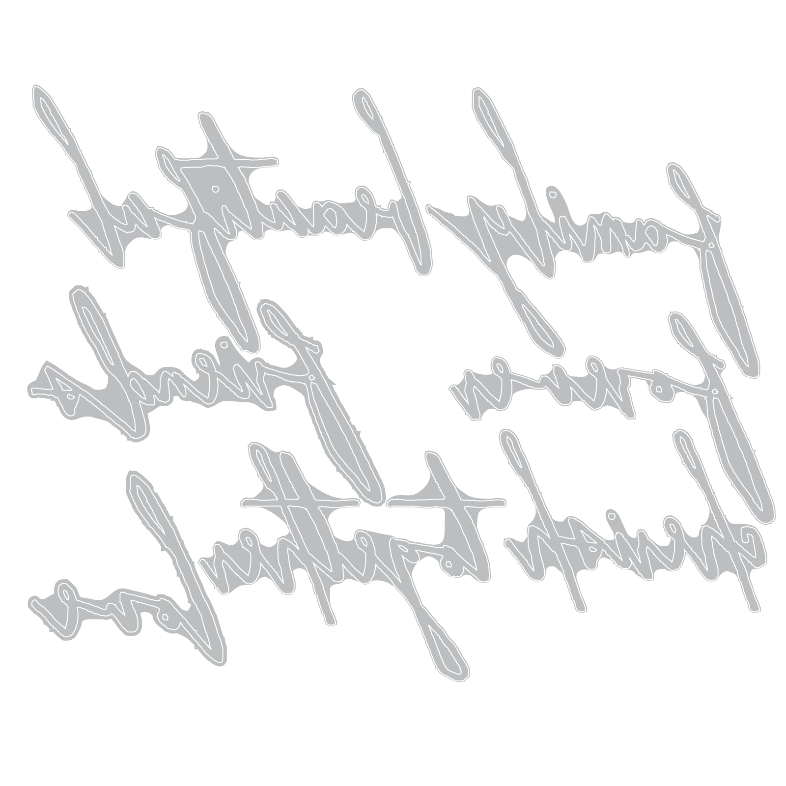 Tim Holtz Sizzix Handwritten Love Thinlits Dies 660218 line art