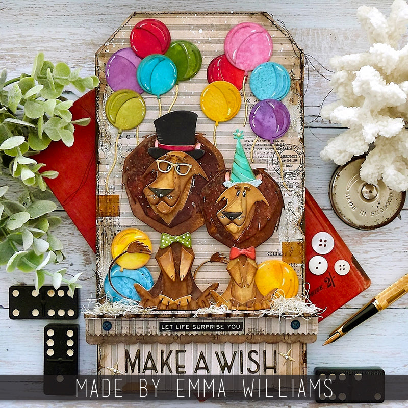 Tim Holtz Sizzix Harrison Mini Colorize Thinlits Dies 667223 make a wish emma williams