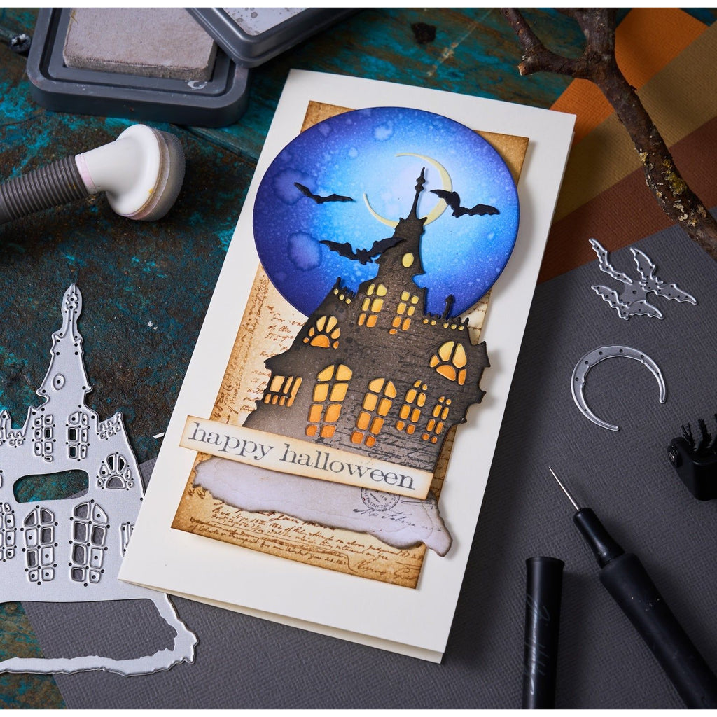 Tim Holtz Sizzix Haunted House Thinlits Die 662378 halloween