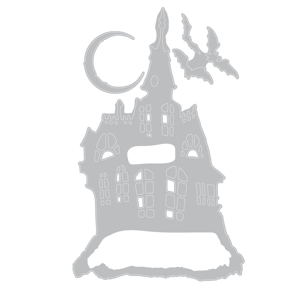 Tim Holtz Sizzix Haunted House Thinlits Die 662378 line art