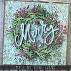 Tim Holtz Sizzix Holiday Greens Mini Thinlits Die 661597 ribbon wraeth