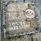 Tim Holtz Sizzix I Want It All 2026 Christmas Die, Folder and Pad Bundle snowflake trim boarder snowman head top hat let it snow card vicki evans